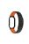 For Xiaomi Mi Band 7 / 7 NFC Silicone Magnetic Watch Band 3 in 1 Replacement Wrist Strap with PC Watch Case  /  Tempered Glass Screen Protector - Black / Orange