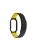 For Xiaomi Mi Band 7 / 7 NFC Silicone Magnetic Watch Band 3 in 1 Replacement Wrist Strap with PC Watch Case  /  Tempered Glass Screen Protector - Black / Yellow