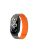 For Xiaomi Mi Band 7 / 7 NFC Silicone Magnetic Watch Band 3 in 1 Replacement Wrist Strap with PC Watch Case  /  Tempered Glass Screen Protector - Grey / Orange