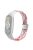 For Xiaomi Mi Band 7 Adjustable Nylon Braided Watch Band Replacement Wrist Strap with Stainless Steel Buckle - Pink/White