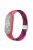 For Xiaomi Mi Band 7 Adjustable Nylon Braided Watch Band Replacement Wrist Strap with Stainless Steel Buckle - Red/Blue