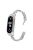 For Xiaomi Mi Band 7 Bling Band Rhinestones Decor Stylish Metal Wristband - Silver