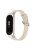 For Xiaomi Mi Band 7 Genuine Cowhide Leather Watch Band Adjustable Wrist Strap with Silver Watch Case - Apricot