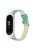 For Xiaomi Mi Band 7 Genuine Cowhide Leather Watch Band Adjustable Wrist Strap with Silver Watch Case - Green