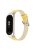 For Xiaomi Mi Band 7 Genuine Cowhide Leather Watch Band Adjustable Wrist Strap with Silver Watch Case - Yellow