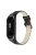 For Xiaomi Mi Band 7 Genuine Cowhide Leather Watch Strap Replacement Watchband with Black Watch Case - Black