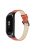 For Xiaomi Mi Band 7 Genuine Cowhide Leather Watch Strap Replacement Watchband with Black Watch Case - Orange