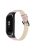 For Xiaomi Mi Band 7 Genuine Cowhide Leather Watch Strap Replacement Watchband with Black Watch Case - Pink