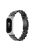 For Xiaomi Mi Band 7 Oval Resin Watchband Stainless Steel Buckle Strap Replacement - Black Flower