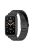 For Xiaomi Mi Band 7 Pro Replacement Smartwatch Band Stainless Steel 3 Beads Wrist Strap with Watch Case - Black