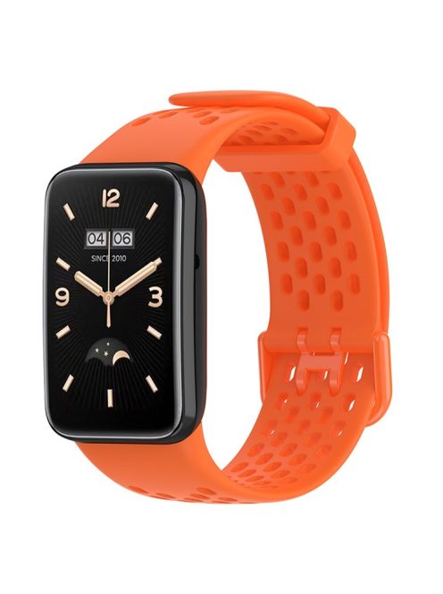 For Xiaomi Mi Band 7 Pro Soft Silicone Watch Strap Wear-resistant Breathable Replacement Band - Orange