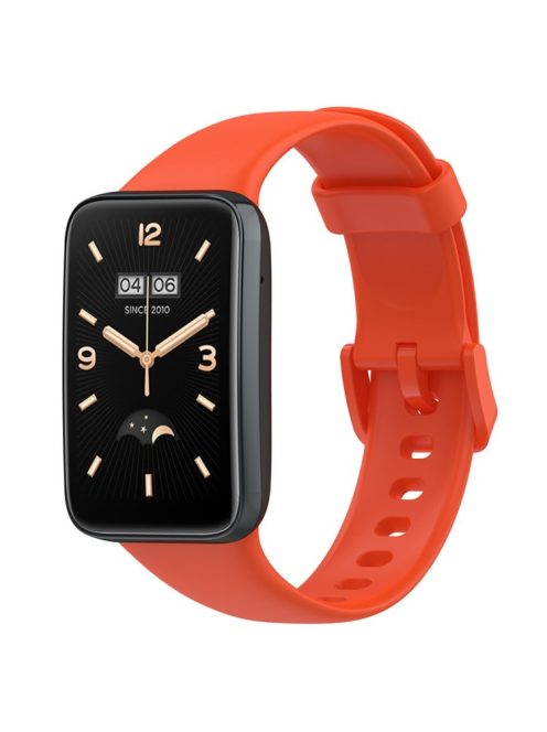 For Xiaomi Mi Band 7 Pro Solid Color TPU Watch Band Pin Buckle Adjustable Wrist Strap - Orange