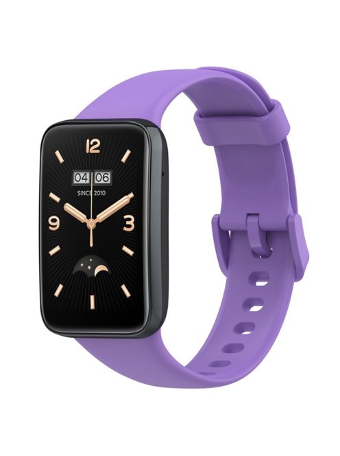 For Xiaomi Mi Band 7 Pro Solid Color TPU Watch Band Pin Buckle Adjustable Wrist Strap - Purple