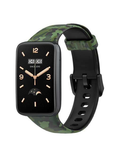 For Xiaomi Mi Band 7 Pro Sport Band Soft Silicone Pattern Printing Replacement Wristband, Standard Size - Camouflage Green