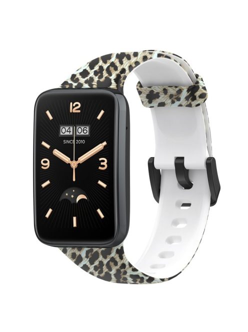 For Xiaomi Mi Band 7 Pro Sport Band Soft Silicone Pattern Printing Replacement Wristband, Standard Size - Leopard Print