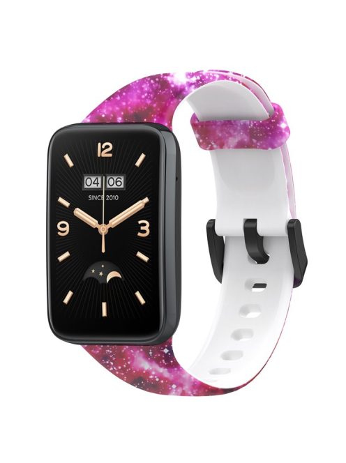 For Xiaomi Mi Band 7 Pro Sport Band Soft Silicone Pattern Printing Replacement Wristband, Standard Size - Starry Sky