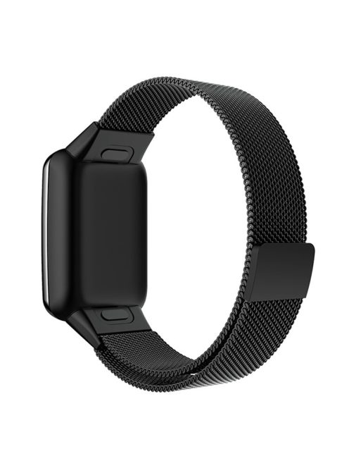 For Xiaomi Mi Band 7 Pro Stainless Steel Mesh Watch Band Strap Milanese Magnetic Wrist Strap - Black