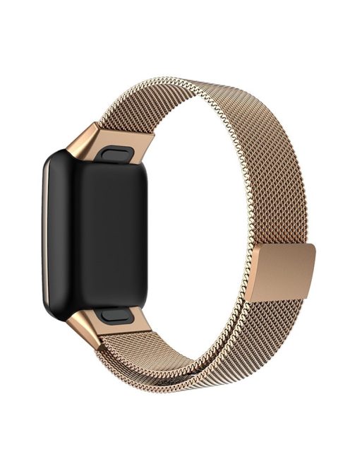 For Xiaomi Mi Band 7 Pro Stainless Steel Mesh Watch Band Strap Milanese Magnetic Wrist Strap - Gold