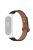 For Xiaomi Mi Band 7 Replacement Strap Top Layer Cowhide Adjustable Wrist Band with Double Rivet, Silver Watch Case - Black