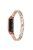 For Xiaomi Mi Band 7 Rhinestones Decor Replacement Strap Stainless Steel Round Beads Smart Watch Wristband - Rose Gold