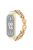 For Xiaomi Mi Band 7 Stainless Steel Hollow-out Bracelet Smart Watch Band Replacement Wrist Strap - Gold