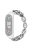 For Xiaomi Mi Band 7 Stainless Steel Hollow-out Bracelet Smart Watch Band Replacement Wrist Strap - Silver