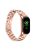 For Xiaomi Mi Band 7 Stainless Steel Three-bead Wrist Strap Replacement Watch Band with Foldable Buckle - Rose Gold