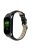 For Xiaomi Mi Band 7 Top Layer Cowhide Leather Bamboo Grain Watch Band with Anti-fall Black Watch Cover - Black