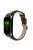 For Xiaomi Mi Band 7 Top Layer Cowhide Leather Bamboo Grain Watch Band with Anti-fall Black Watch Cover - Brown