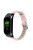 For Xiaomi Mi Band 7 Top Layer Cowhide Leather Bamboo Grain Watch Band with Anti-fall Black Watch Cover - Pink