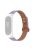 For Xiaomi Mi Band 7 Top Layer Cowhide Replacement Strap Adjustable Wrist Band with Double Rivet, Rose Gold Watch Case - Light Purple