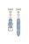 For Xiaomi Mi Band 9  /  9 NFC  /  Smart Band 8  /  8 NFC Denim Watch Band Metal Button Replacement Strap - Starlight  /  Light Denim