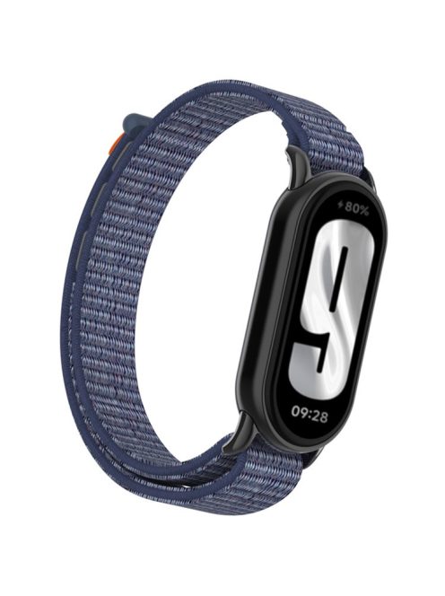 For Xiaomi Mi Band 9 / Smart Band 8 Watch Strap Nylon Loop Adjustable Wrist Band - Midnight Blue