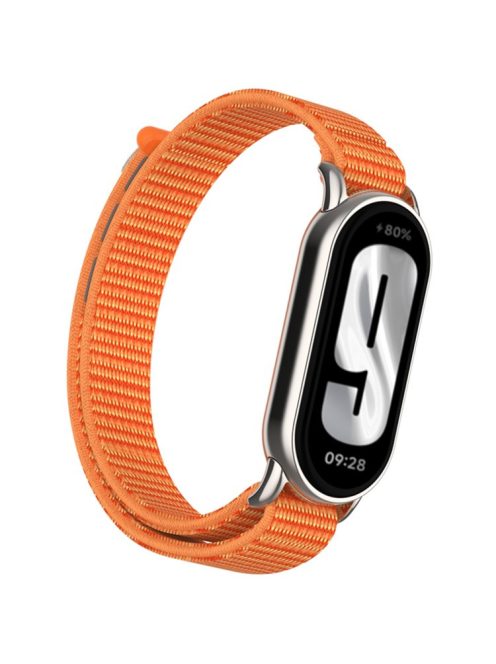 For Xiaomi Mi Band 9 / Smart Band 8 Watch Strap Nylon Loop Adjustable Wrist Band - Orange