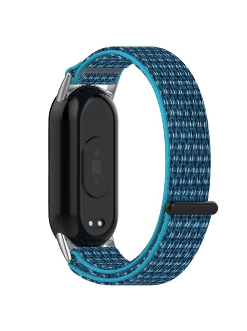 For Xiaomi Mi Band 9 NFC / 9 / Smart Band 8 NFC / 8 Nylon Wrist Strap Bracelet Band with Magic Tape - Blue