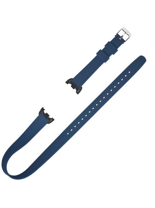 For Xiaomi Mi Band 9 NFC / Mi Band 9 / Smart Band 8 NFC / Smart Band 8 / 8 NFC Watch Bands Silicone Strap with Metal Connector - Navy Blue