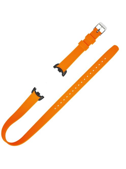 For Xiaomi Mi Band 9 NFC / Mi Band 9 / Smart Band 8 NFC / Smart Band 8 / 8 NFC Watch Bands Silicone Strap with Metal Connector - Orange