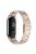 For Xiaomi Mi Band 9 NFC / Mi Band 9 / Smart Band 8 NFC / Smart Band 8 3 Beads Smart Watch Metal Band Replacement Wrist Strap - Rose Gold