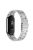 For Xiaomi Mi Band 9 NFC / Mi Band 9 / Smart Band 8 NFC / Smart Band 8 3 Beads Smart Watch Metal Band Replacement Wrist Strap - Silver