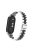 For Xiaomi Mi Band 9 NFC / Mi Band 9 / Smart Band 8 NFC / Smart Band 8 3 Beads Smart Watch Metal Band Replacement Wrist Strap - Silver+Black