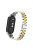 For Xiaomi Mi Band 9 NFC / Mi Band 9 / Smart Band 8 NFC / Smart Band 8 3 Beads Smart Watch Metal Band Replacement Wrist Strap - Silver+Gold