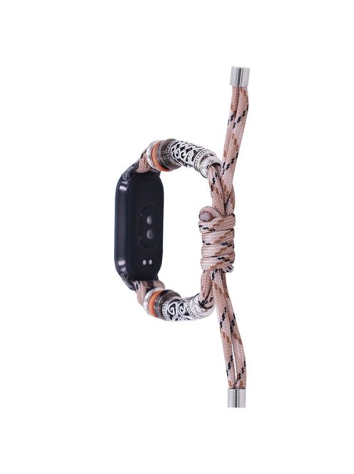 For Xiaomi Mi Band 9 NFC / Mi Band 9 / Smart Band 8 NFC / Smart Band 8 Beads Braided Watch Strap Adjustable Wrist Band Bracelet - Desert Camo