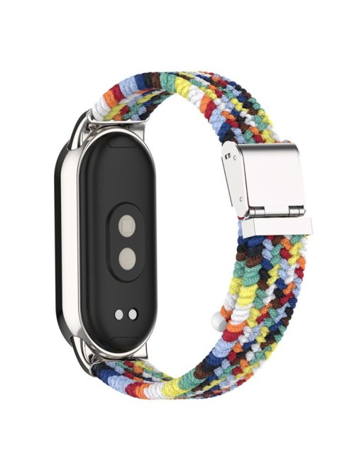 For Xiaomi Mi Band 9 NFC / Mi Band 9 / Smart Band 8 NFC / Smart Band 8 Braided Nylon Watch Band Adjustable Buckle Elastic Strap - Colorful