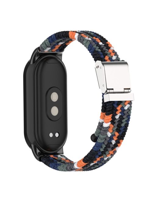 For Xiaomi Mi Band 9 NFC / Mi Band 9 / Smart Band 8 NFC / Smart Band 8 Braided Nylon Watch Band Adjustable Buckle Elastic Strap - Denim