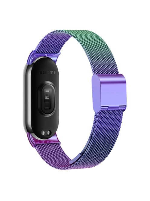 For Xiaomi Mi Band 9 NFC / Mi Band 9 / Smart Band 8 NFC / Smart Band 8 Milanese Smartwatch Strap Metal Fine Mesh Wrist Band with Buckle - Colorful