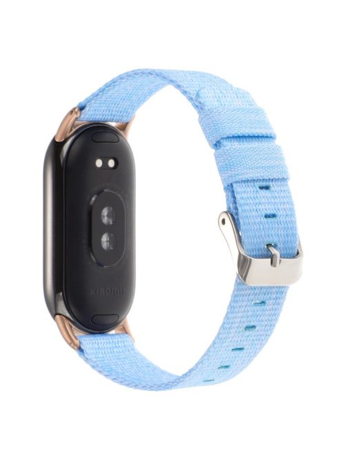 For Xiaomi Mi Band 9 NFC / Mi Band 9 / Smart Band 8 NFC / Smart Band 8 Nylon Watch Strap Adjustable Wrist Band Replacement - Baby Blue