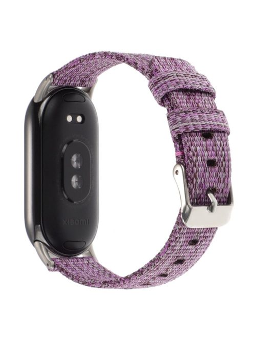 For Xiaomi Mi Band 9 NFC / Mi Band 9 / Smart Band 8 NFC / Smart Band 8 Nylon Watch Strap Adjustable Wrist Band Replacement - Dark Purple