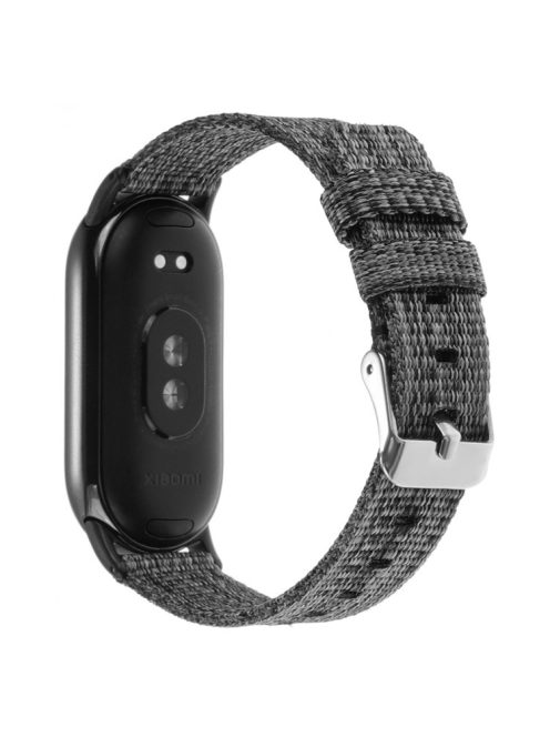 For Xiaomi Mi Band 9 NFC / Mi Band 9 / Smart Band 8 NFC / Smart Band 8 Nylon Watch Strap Adjustable Wrist Band Replacement - Grey