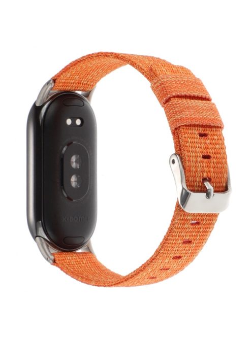 For Xiaomi Mi Band 9 NFC / Mi Band 9 / Smart Band 8 NFC / Smart Band 8 Nylon Watch Strap Adjustable Wrist Band Replacement - Orange