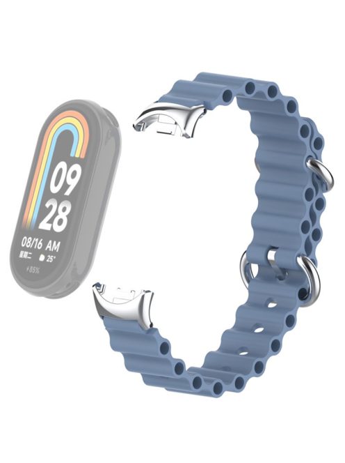 For Xiaomi Mi Band 9 NFC / Mi Band 9 / Smart Band 8 NFC / Smart Band 8 Ocean Band Adjustable Loop Sport Watch Strap with Connector - Lavender Grey